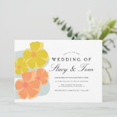 Invitation Mariage à la main pour le cosmos à fleurs printani (Debout devant)