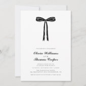 Invitation Mariage à la main Whimsical Quirky Bow (Devant)
