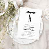 Invitation Mariage à la main Whimsical Quirky Bow