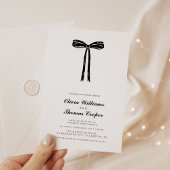 Invitation Mariage à la main Whimsical Quirky Bow