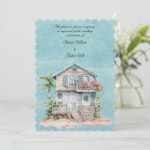 Invitation Mariage à la Maison de Plage (Debout devant)