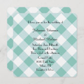 Invitation Mariage à la menthe (Devant / Derrière)