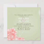Invitation mariage à la menthe rose de printemps (Dos)