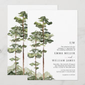Invitation Mariage à la Montagne (Devant / Derrière)