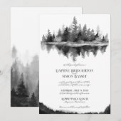 Invitation Mariage à la Montagne Brumeuse (Devant / Derrière)