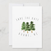 Invitation Mariage à la montagne dans une forêt rustique Enre (Dos)