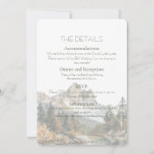 Invitation Mariage à la montagne et au lac pittoresques (Dos)