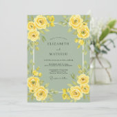 Invitation Mariage à la Mousse de Rose Jaune (Debout devant)