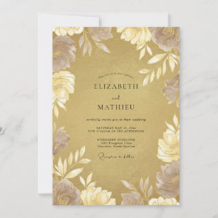 Invitation Mariage à la moutarde feuillue Eucalyptus atténué