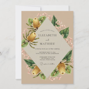 Invitation Mariage à la nèfle de Tan Eucalyptus