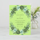 Invitation Mariage à la Petale Chartreuse (Debout devant)