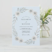 Invitation Mariage à la Petale d'Argent Glacé (Debout devant)