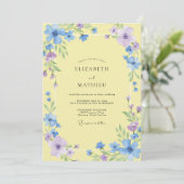 Invitation Mariage à la Pétale de Bleuet Primrose (Debout devant)