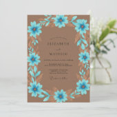 Invitation Mariage à la Petale de Bronze Azur (Debout devant)