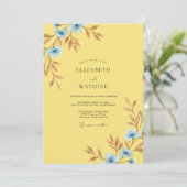 Invitation Mariage à la Petale de Ciel Jaune (Debout devant)