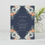 Invitation Mariage à la Petale de Corail de Minuit (Debout devant)