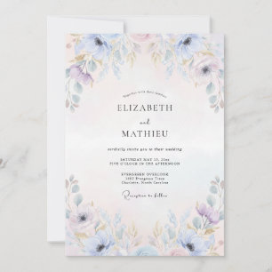 Invitation Mariage à la Pétale de Lilas en Poudre