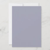 Invitation Mariage à la Petale de Mauve Acier (Dos)