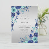 Invitation Mariage à la Petale de Teal Saphir (Debout devant)