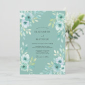 Invitation Mariage à la Petale de Turquoise (Debout devant)