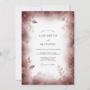 Invitation Mariage à la Petale de Vin