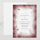 Invitation Mariage à la Petale de Vin (Devant / Derrière)