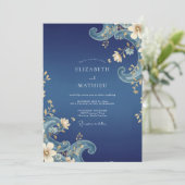 Invitation Mariage à la Petale Ornée de Saphir (Debout devant)
