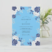 Invitation Mariage à la Petale Peinte Céruléenne (Debout devant)