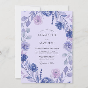 Invitation Mariage à la Petale Peinte d'Améthyste