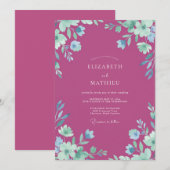 Invitation Mariage à la Petale Peinte de Baie (Devant / Derrière)