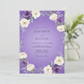 Invitation Mariage à la Petale Peinte de Violet (Debout devant)