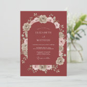 Invitation Mariage à la Pétale Peinte en Argile (Debout devant)