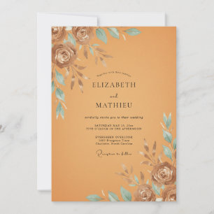 Invitation Mariage à la Petale Peinte en Terracotta