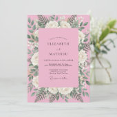 Invitation Mariage à la Petale Rose Bubblegum (Debout devant)