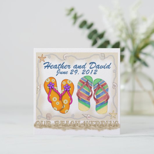 Invitation Mariage à la Plage (Debout devant)