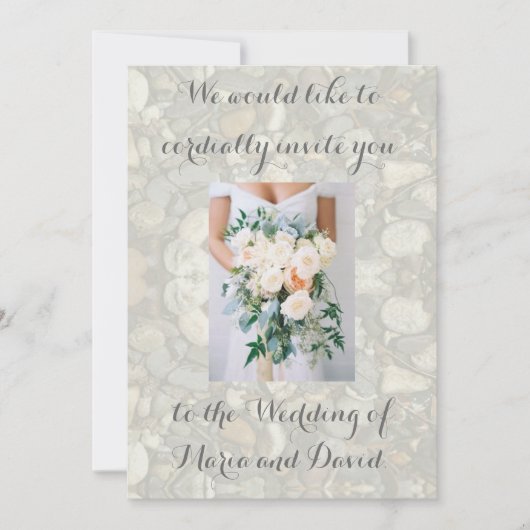 Invitation Mariage à la plage (Devant)