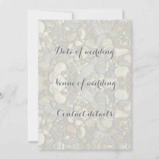 Invitation Mariage à la plage (Dos)