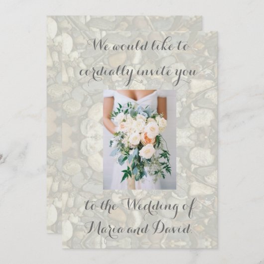 Invitation Mariage à la plage (Devant / Derrière)