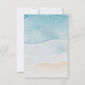Invitation Mariage à la plage avec aquarelle coquillages sabl (Dos)