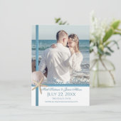 Invitation Mariage à la Plage Étoile de Mer Dollar de Sable S (Debout devant)