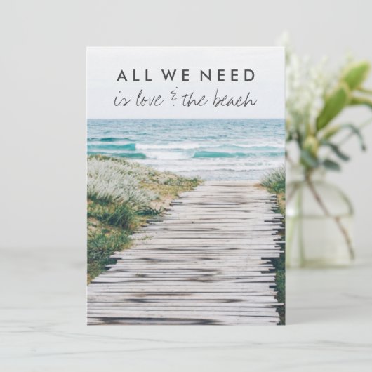 Invitation Mariage à la plage Love and the Beach Réception de (Debout devant)