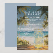 Invitation Mariage à la plage océane dans un pot Mason (Devant / Derrière)