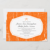 Invitation Mariage à la plage rustique de Starfish (Devant)