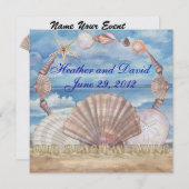 Invitation Mariage à la plage - SRF (Devant / Derrière)