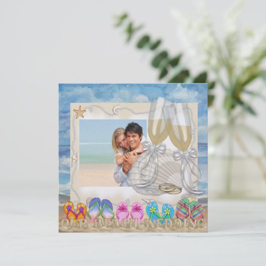 Invitation Mariage à la plage - SRF (Debout devant)