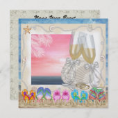 Invitation Mariage à la plage - SRF (Devant / Derrière)