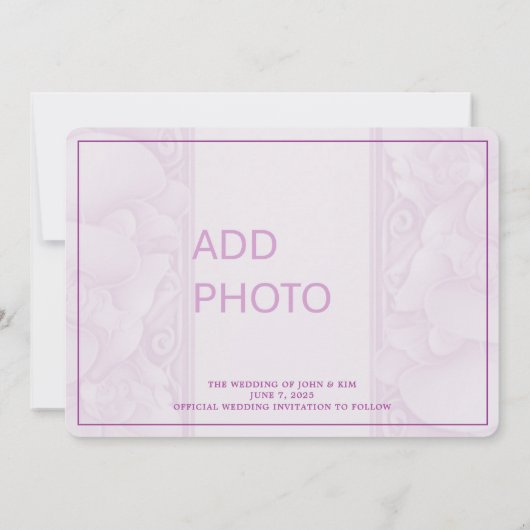 Invitation Mariage à la prune violette orange Enregistrer la  (Dos)