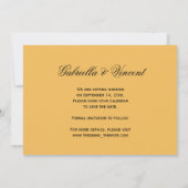 Invitation Mariage à la rose jaune et aux perles blanches Sau (Dos)