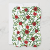 Invitation Mariage à la rose rouge (Dos)