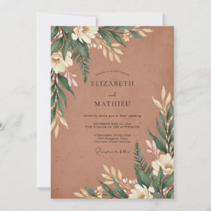 Invitation Mariage à la Terre Cuite et Fougères